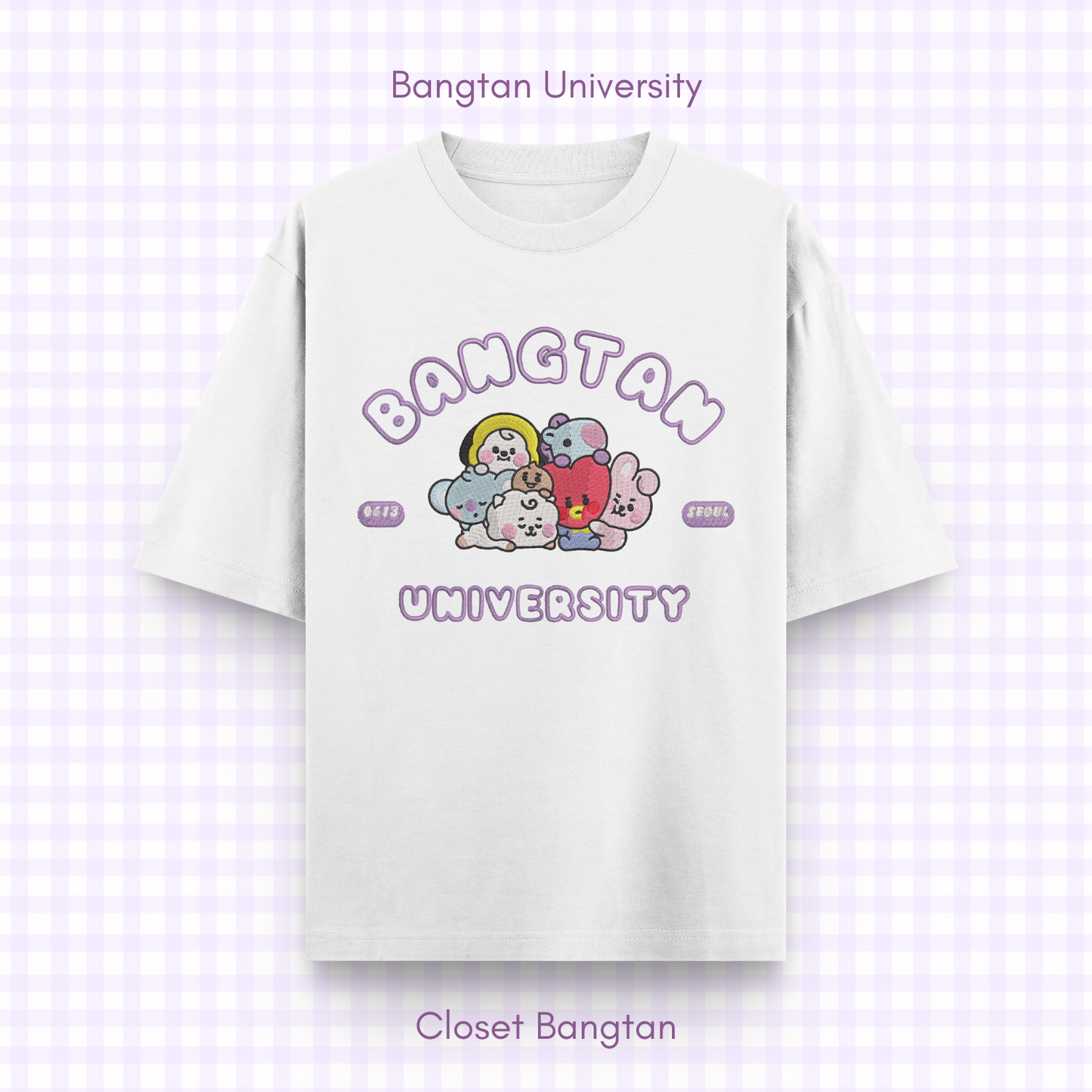 Bangtan University Embroidery T-shirt