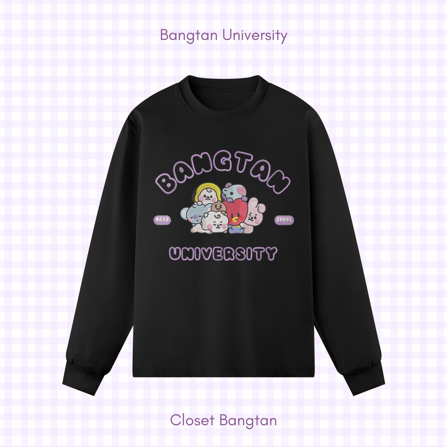 Bangtan University Embroidery Sweatshirt