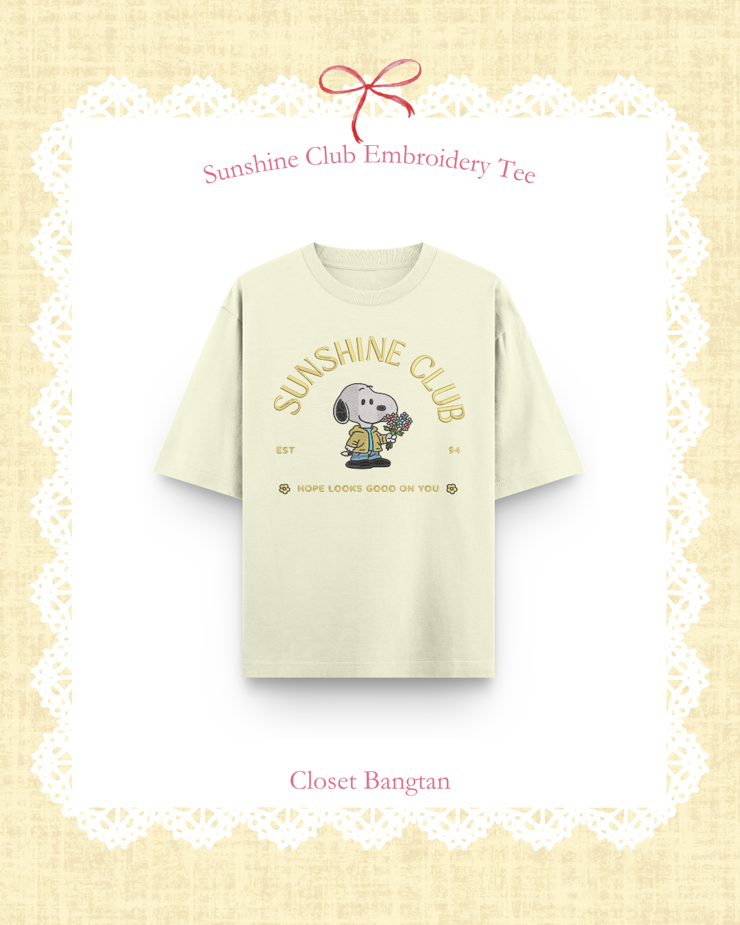 Sunshine Club Embroidery T-shirt