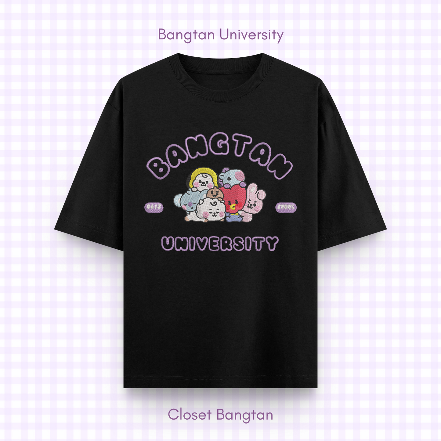 Bangtan University Embroidery T-shirt