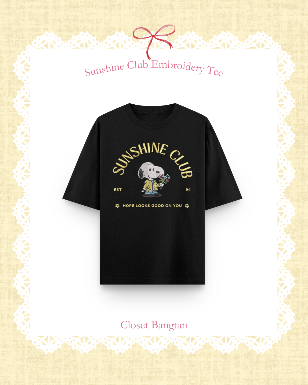 Sunshine Club Embroidery T-shirt